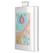 Zwemzwembad meisje op strand bikini flacon (Links)