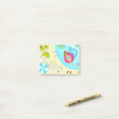 Zwemzwembad meisje op strand bikini post-it® notes (Op bureau)