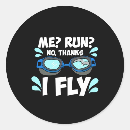 zwemzwemmen ronde sticker (Voorkant)