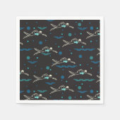 Zwemzwemzwemmers Pattern Black Ver Servet (Voorkant)