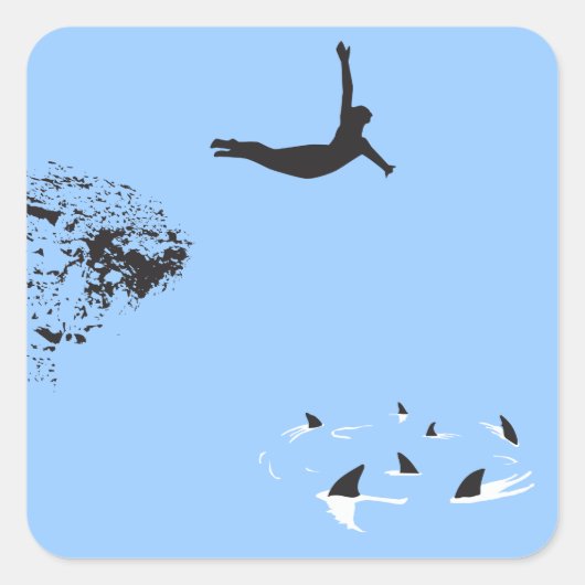 zwenkduif vierkante sticker (Voorkant)