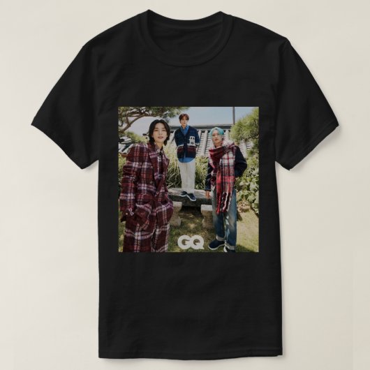 Zwerf Kinder GQ Danceracha SKZ kpop hyunjin felix T-shirt (Design voorkant)
