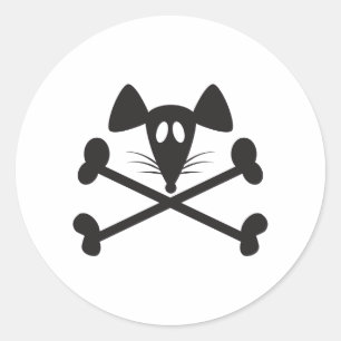 zwerfdier ronde sticker