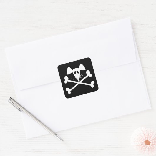 zwerfdier vierkante sticker (Envelop)