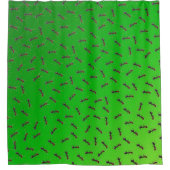 zwerm groene mieren, douchegordijn (Voorkant)