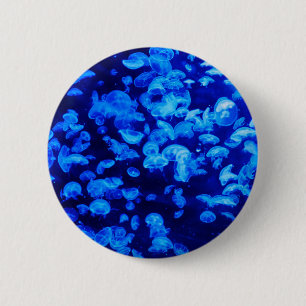 zwerm van kwallen ronde button 5,7 cm
