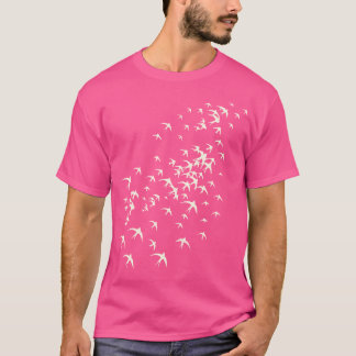 Zwerm vliegende vogels - Natuur en vogelliefhebber T-shirt