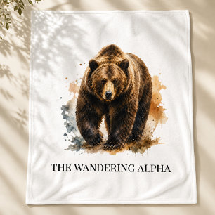 Zwervende Alpha Haard Oase Stijl Fleece Deken