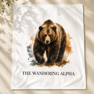Zwervende Alpha Haard Oase Stijl Fleece Deken