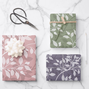 Zwervende Bladeren Elegant Botanisch Patroon Inpakpapier Vel