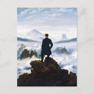 Zwerver boven de zee van nevel, Caspar D Friedrich Briefkaart