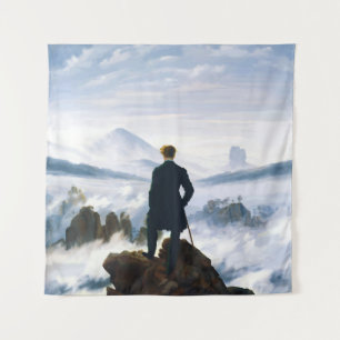 Zwerver boven de zee van nevel, Caspar D Friedrich Wandkleed