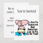 Zweten als een varken kaart (Voorkant / Achterkant)