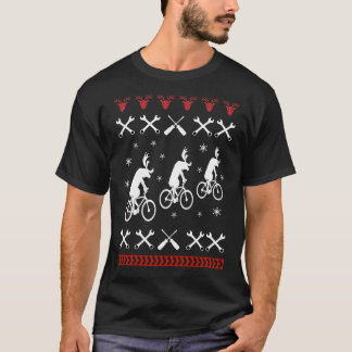 Zwetse kerstmis fietsen t-shirt