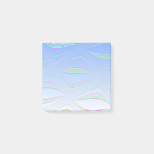 Zwevend blauw golvend ontwerp post-it® notes