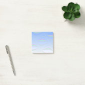 Zwevend blauw golvend ontwerp post-it® notes (Kantoor)