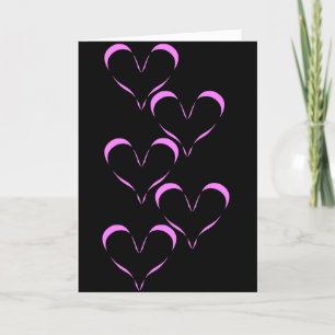 Zwevend hart (roze) Valentijn’s Day Kaart