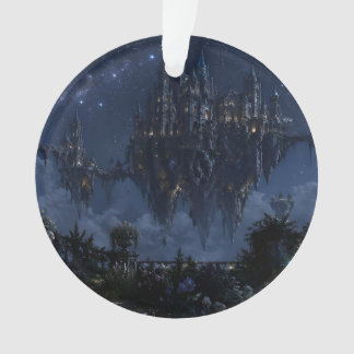 Zwevend Kasteel Sterrennacht Ornament