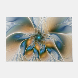 Zwevende, abstracte fantasie fractale kunst in bla deurmat