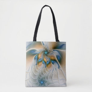 Zwevende, abstracte fantasie fractale kunst in bla draagtas