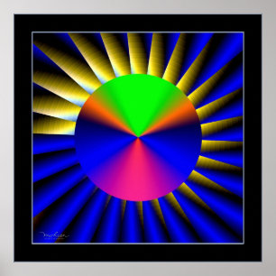 zwevende kegel poster