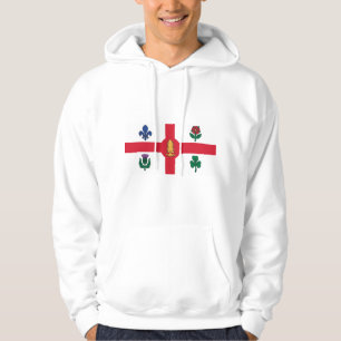 Zwevende trui met vlag van Montreal, Canada Hoodie