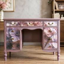 Zweverig Stof Roze Mauve Hortensia Decoupage