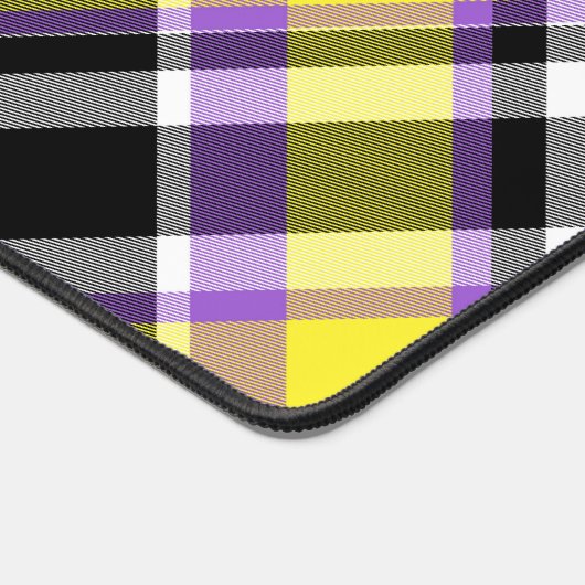 Zweverige Eclectische Boho Nonbinaire Plaid Pride  Bureaumat (Hoek)