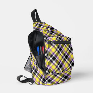 Zweverige Eclectische Boho Nonbinaire Plaid Pride Sling Bag