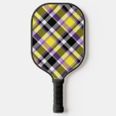 Zweverige Eclectische Boho Nonbinary Gestreepte Pr Pickleball Paddle (Voorkant)