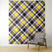 Zweverige Eclectische Boho Nonbinary Gestreepte Pr Wandkleed (In situ)
