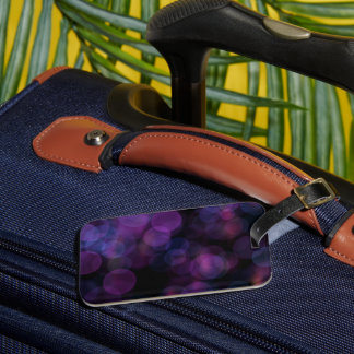 Zweverige Paarse Roze Bokeh Abstracte Bagage Label