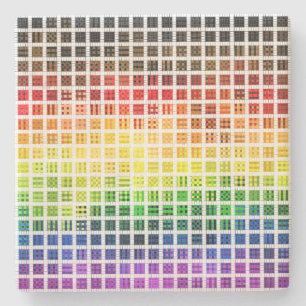 Zwierboho Plaid Kleurrijke Homoregenboog Pride Vla Stenen Onderzetter