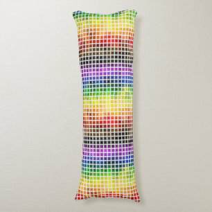 Zwierige Boho Plaid Kleurrijke Homoseksuele Regenb Lichaamskussen
