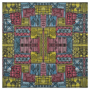 Zwierige moderne Bauhaus geometrisch patroon Stof