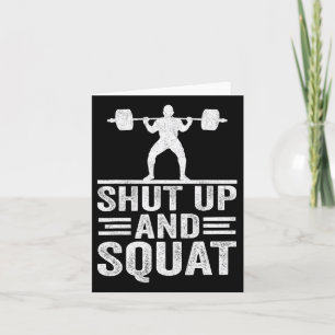 Zwijg en squat grappige training Gym Bodybuilding  Kaart