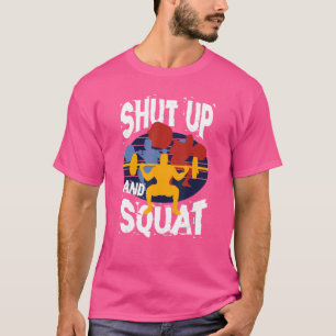 Zwijg en vierkant gewicht Kraaiheffende gym W T-shirt