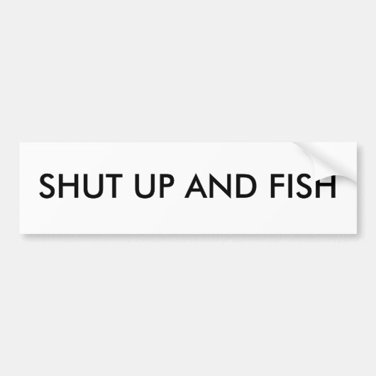 Zwijg en vis bumpersticker (Voorkant)
