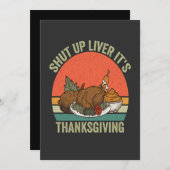 Zwijg Lever Het is Thanksgiving Grappig Turkije Re Kaart (Voorkant / Achterkant)