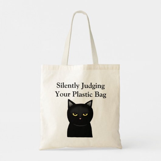 Zwijg oordelen over uw plasticvun-milieuactiviste tote bag (Achterkant)