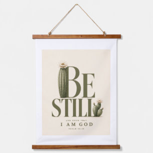 ZWIJG STIL Psalm 46:10 Warm Creme Hangend Wandkleed