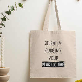 Zwijgend oordelen over uw plastic zak eco kruideni tote bag