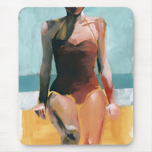 zwijn - Rode zwembroek Muismat (Voorkant)