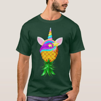 Zwinger ondersteboven ananas Magical Unicorn Head T-shirt