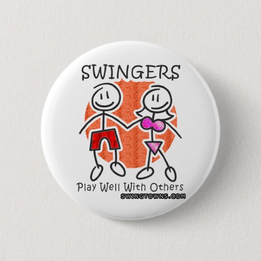 Zwingers spelen goed samen ronde button 5,7 cm (Voorkant)
