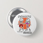Zwingers spelen goed samen ronde button 5,7 cm (Voorkant /achterkant)