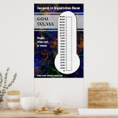 Zwirblauwe thermometer poster (Keuken)