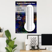Zwirblauwe thermometer poster (Thuiskantoor)