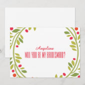 Zwirl Pattern Ben je mijn bruidsmeisje? Kaart (Voorkant / Achterkant)