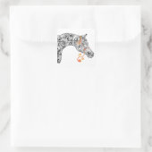 zwirlarabisch vierkante sticker (Tas)